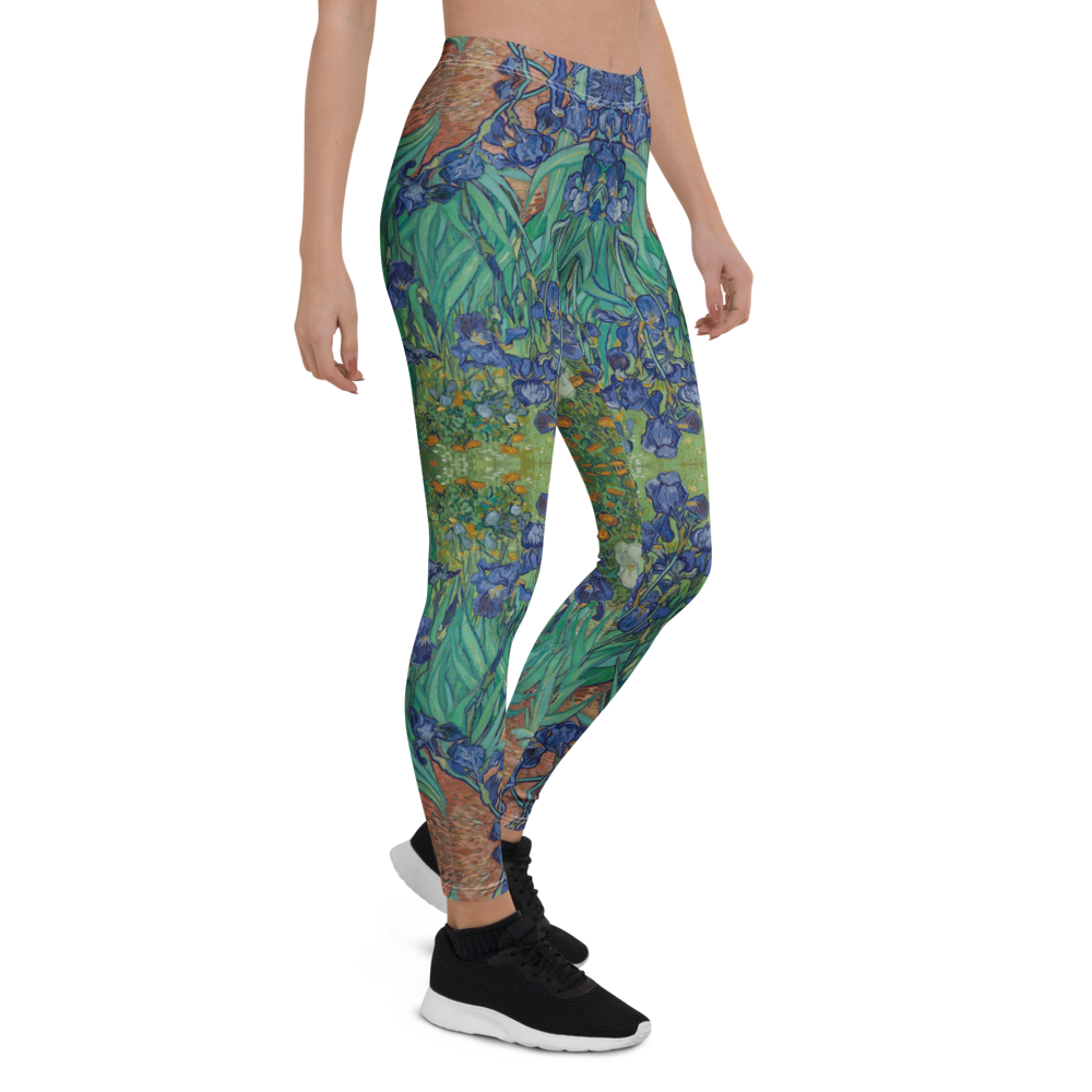 Van Gogh Irises yoga leggings moisture-wicking activewear