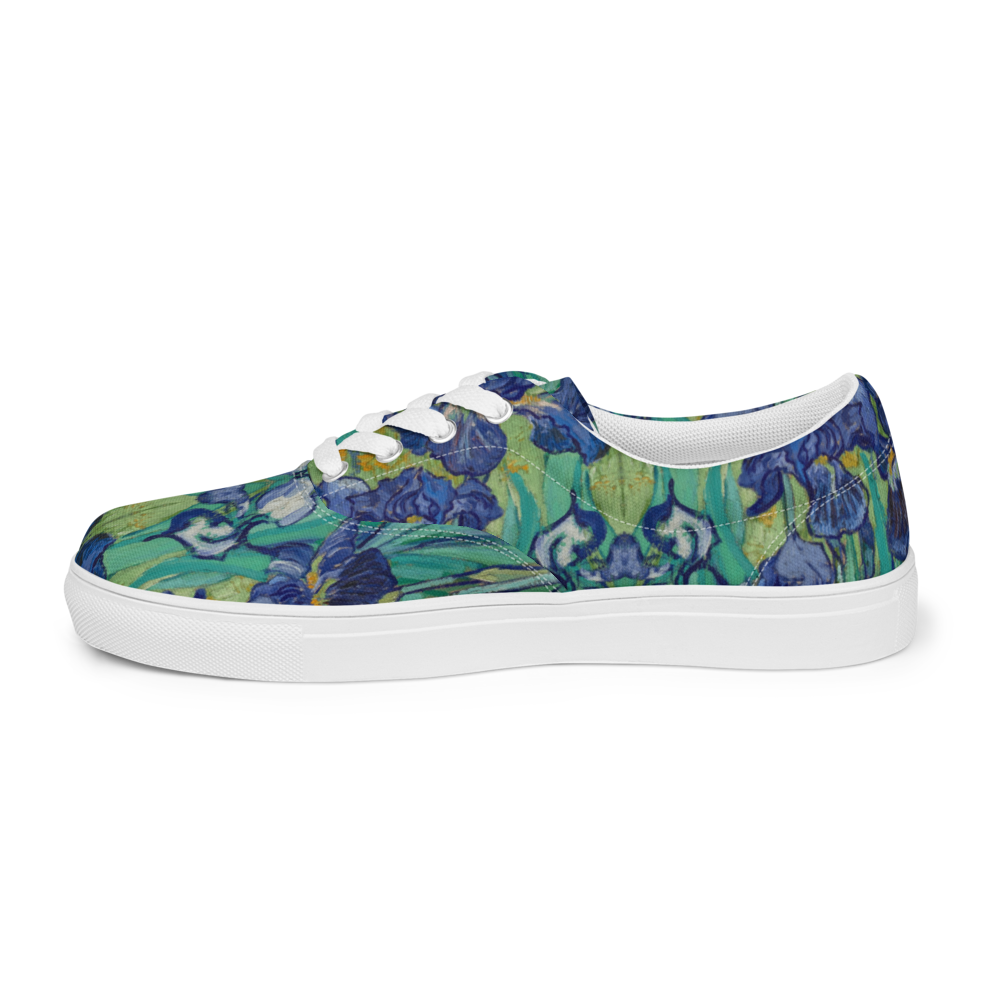 Van Gogh Irises canvas shoes right inside view - art print canvas shoes